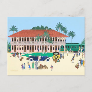 Cartão Postal A Estação Ferroviária de Boca Grande 1928