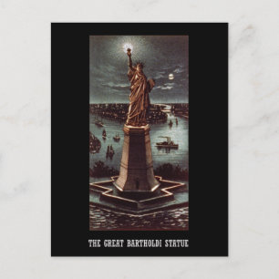 Cartão Postal A estátua Bartholdi excelente