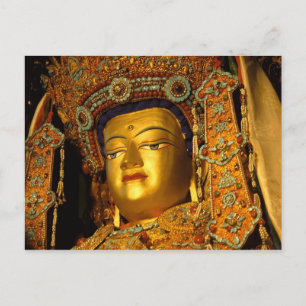 Cartão Postal A estátua gildada do Buda Jowo, Templo Jokhang,