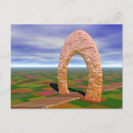 Cartão Postal A Estrada Menos Viajada, Arca Abstrato, Terras Agr