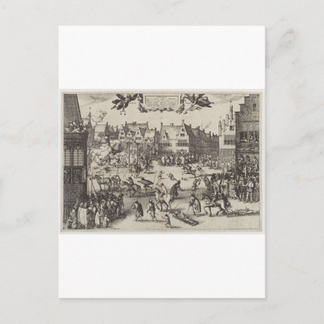 Cartão Postal A Execução de Fawkes Caras (Frente)