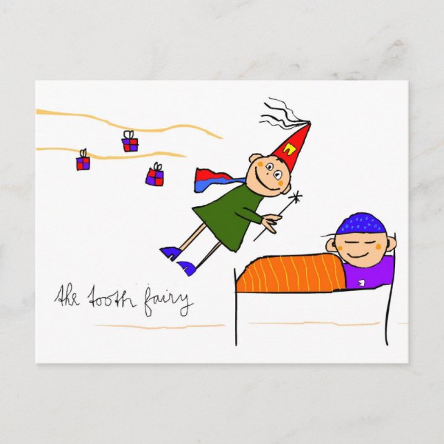 Cartão Postal "a fada dos dentes" (Frente)