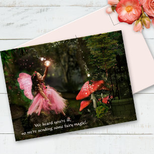 Cartão Postal A Fada Rosa Fica Bem Em Breve
