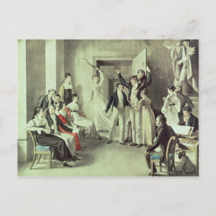 Cartão Postal A família de Franz Peter Schubert jogando jogos