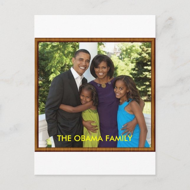 CARTÃO POSTAL A FAMÍLIA DE OBAMA (Frente)