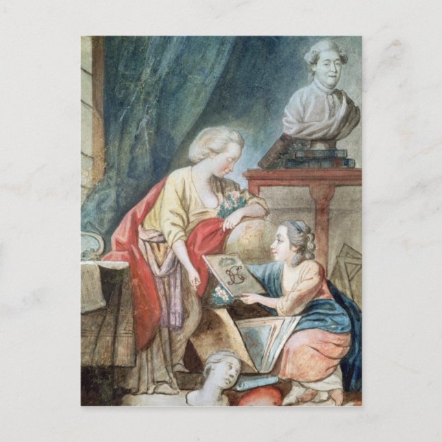 Cartão Postal A Família Necker em 1780 (Frente)