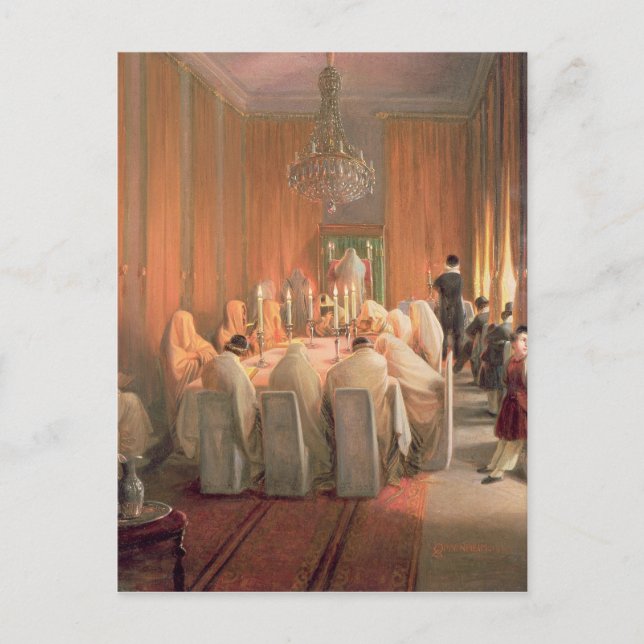 Cartão Postal A Família Rothschild em Oração (Frente)