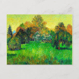 Cartão Postal A famosa pintura de Van Gogh, O Jardim do Poeta