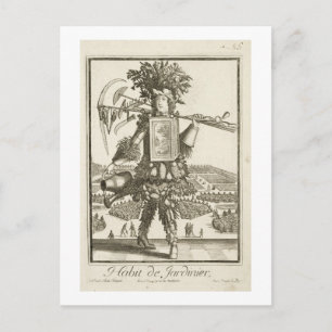 Cartão Postal A fantasia do jardineiro, ilustração do 'Dic'