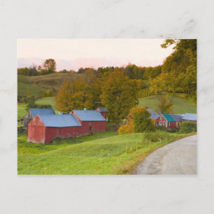Cartão Postal A Fazenda Jenne em Woodstock, Vermont. Outono.