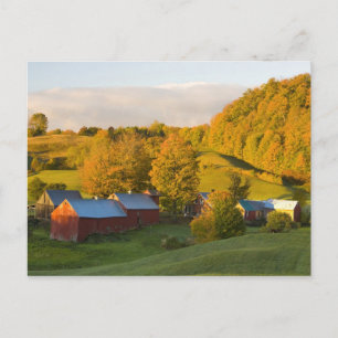 Cartão Postal A Fazenda Jenne em Woodstock, Vermont. Outono. 2