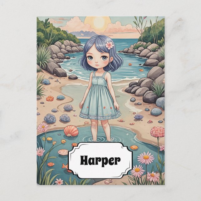 Cartão Postal A felicidade de Beachcomber é personalizada (Frente)
