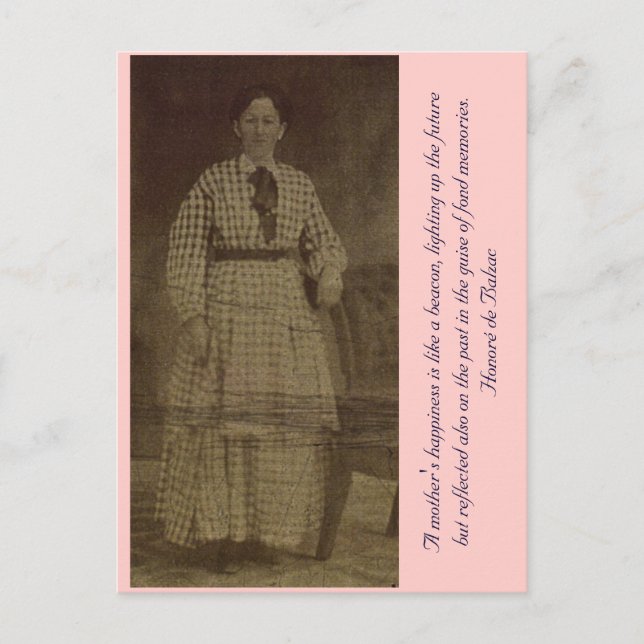 Cartão Postal A felicidade de uma mãe é como um Beacon... (Frente)