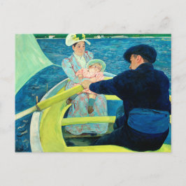 Cartão Postal A Festa Barco de Mary Cassatt