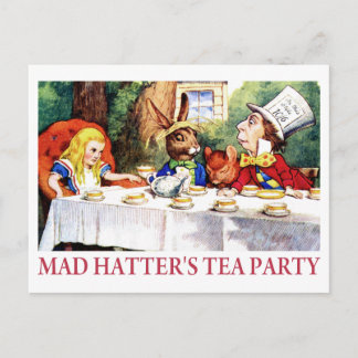 CARTÃO POSTAL A FESTA DE CHÁ DO MAD HATTER