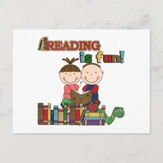 Cartão Postal A figura leitura da vara dos miúdos é divertimento
