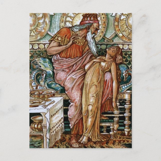 Cartão Postal A Filha De Midas Se Tornou Dourada (Frente)