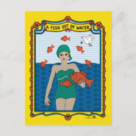 Cartão Postal A Fish Out of Water_B_ Postcard