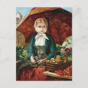 Cartão Postal A Flor Girl