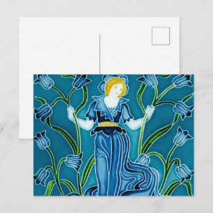 Cartão Postal A Flora Art Nouveau de Walter Crane