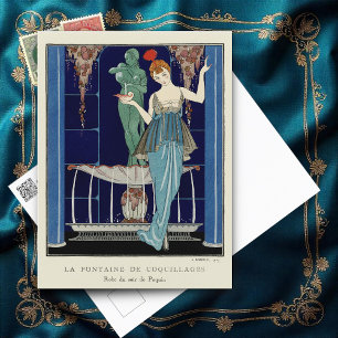 Cartão Postal A fonte do Shell por George Barbier