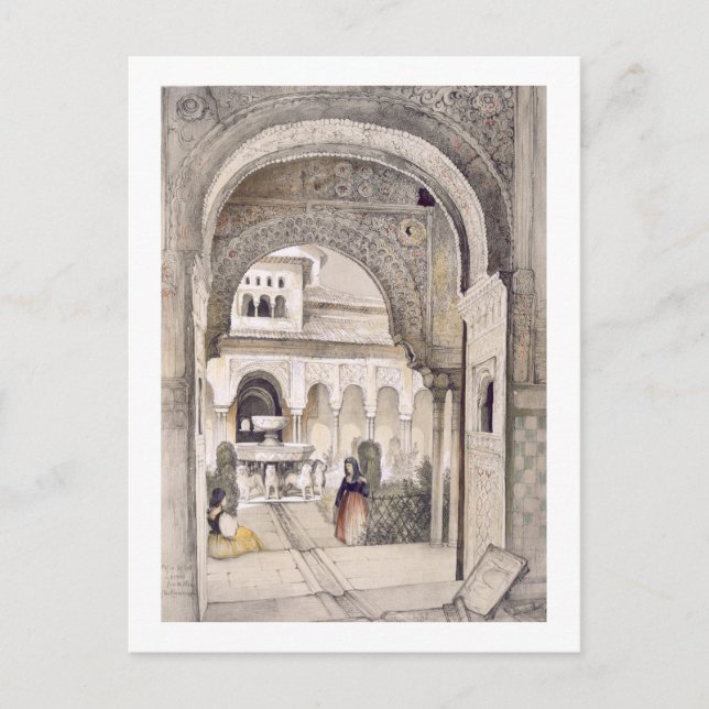 Cartão Postal A Fonte dos Leões, da Sala do Bar (Frente)