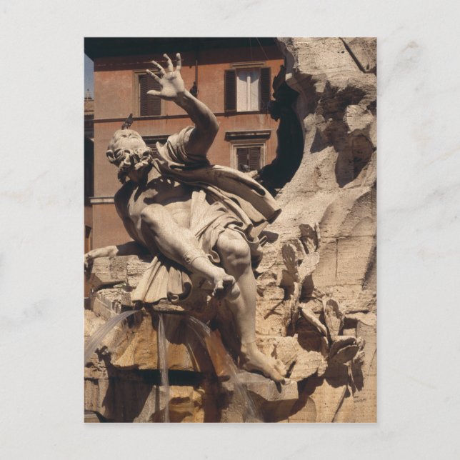 Cartão Postal A Fonte dos Quatro Rios (Frente)