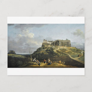 Cartão Postal A Fortaleza de Konigstein por Bernardo Bellotto
