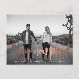 Cartão Postal a foto do script bold moderno muda a data