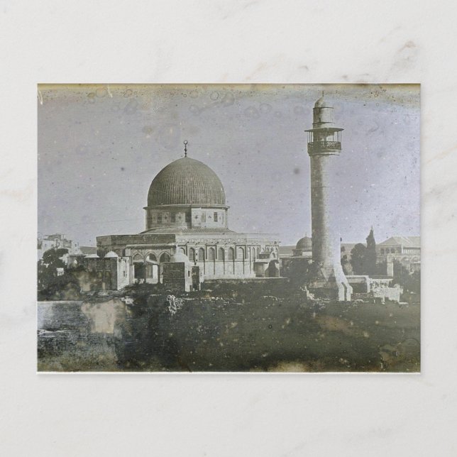 Cartão Postal A foto mais antiga de Jerusalém (Frente)