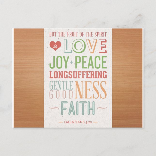 Cartão Postal A fruta do espírito (Frente)