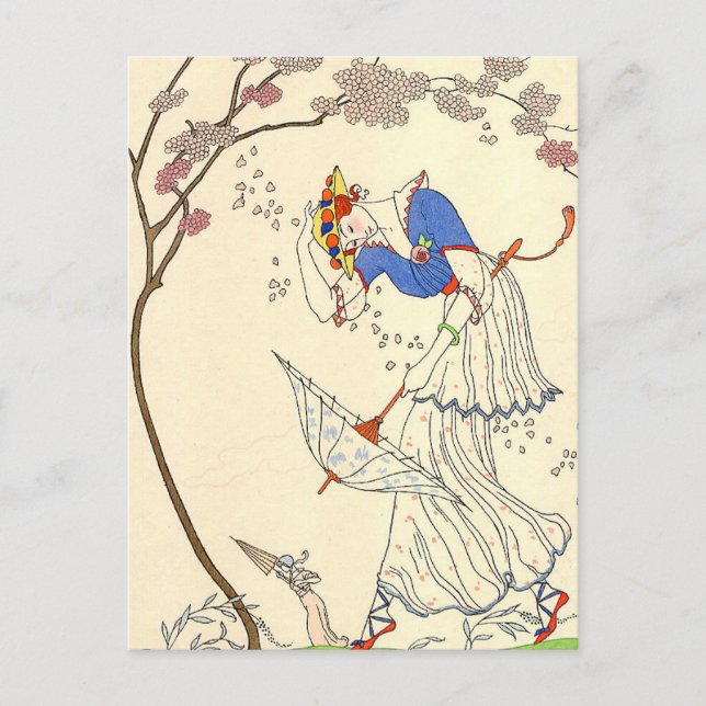Cartão Postal A Gale de George Barbier (Frente)
