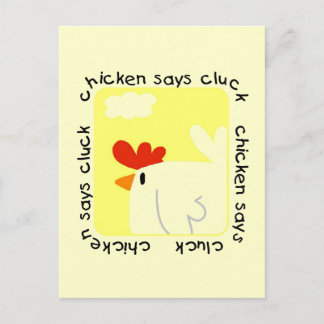 Cartão Postal A galinha diz o camiseta e os presentes do Cluck