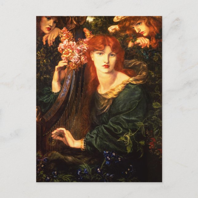 Cartão Postal A Garaternária de Dante Gabriel Rossetti (Frente)