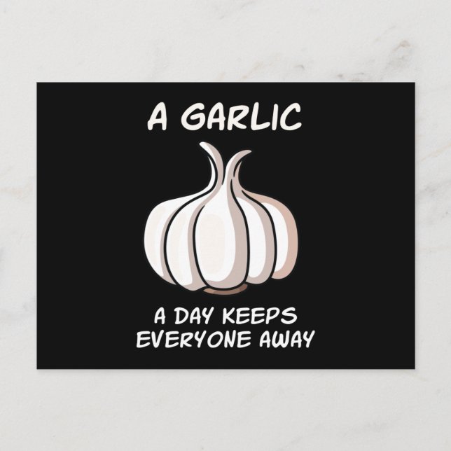 Cartão Postal A Garlic A Day Garlic Vegetable Cook (Frente)