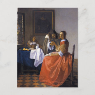 Cartão Postal A garota com o Wineglass