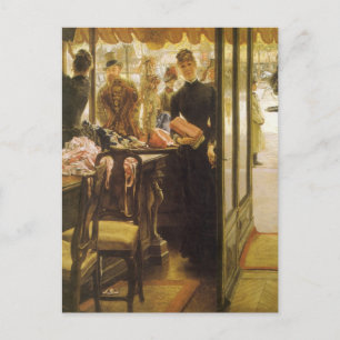 Cartão Postal A Garota da Loja de James Tissot, Arte Fina Vitori