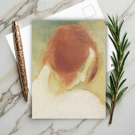 Cartão Postal A garota vermelha, Helene Schjerfbeck