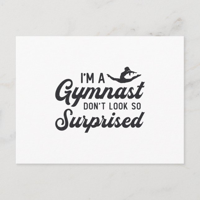 Cartão Postal A ginástica que sou uma ginasta não parece tão sur (Frente)