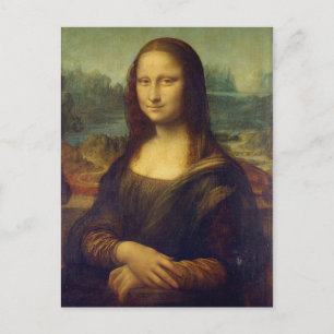 Cartão Postal A Gioconda Retrato de Mona Lisa Leonardo da Vinci