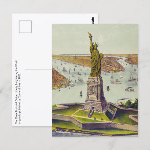 Cartão Postal A Grande Estátua de Bartholdi, Estátua da Liberdad