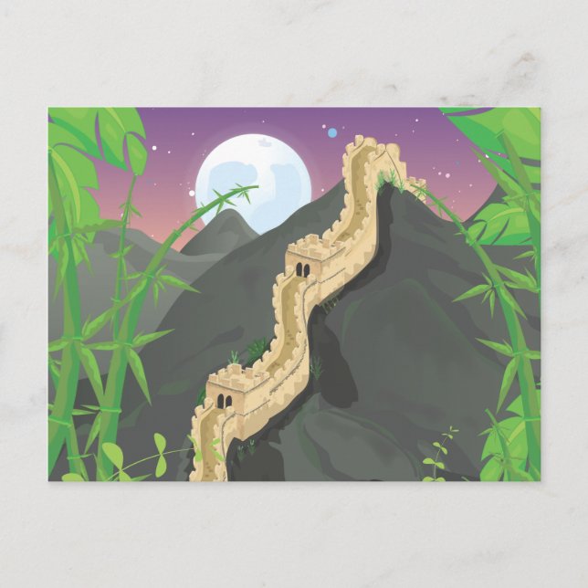 Cartão Postal A Grande Muralha da China (Frente)