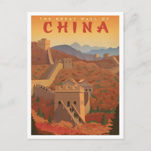 Cartão Postal A Grande Muralha da China Viagens Antigos 