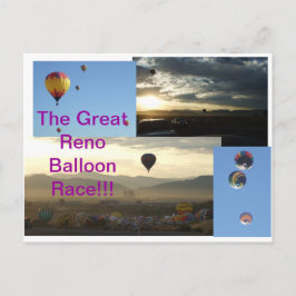 Cartão Postal A grande raça do balão de Reno!!!