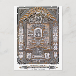Cartão Postal A gravura da oração do Senhor (ORANGE)