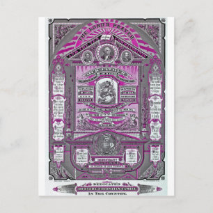 Cartão Postal A gravura da oração do Senhor (rosa)