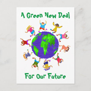 Cartão Postal A Green New Deal For Our Future