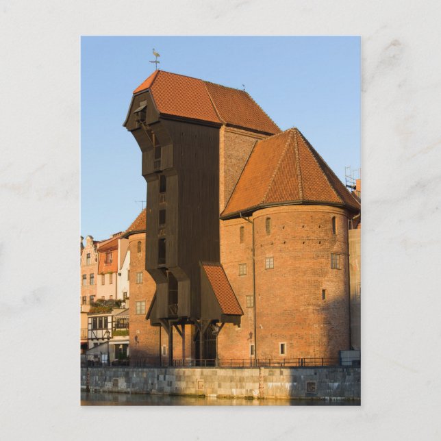 Cartão Postal A grua em Gdansk (Frente)