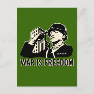 Cartão Postal A guerra é liberdade
