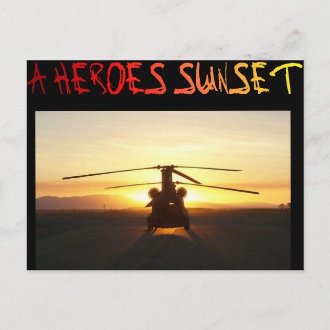 Cartão Postal A Heroes Sunset (Frente)